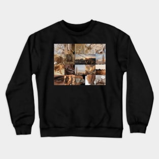 Aesthetic Gold/Brown Color Inspired Collage Crewneck Sweatshirt